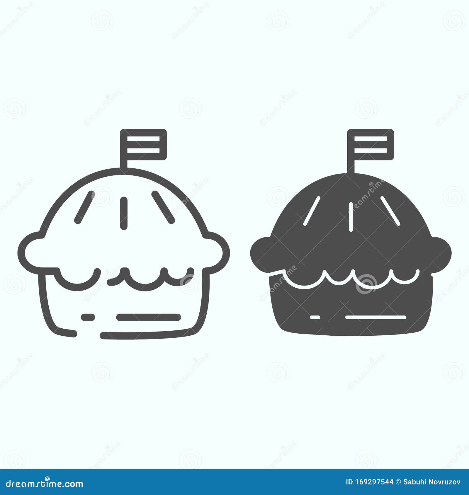 Download 4th July Pie Line And Glyph Icon. American Pie Vector ...