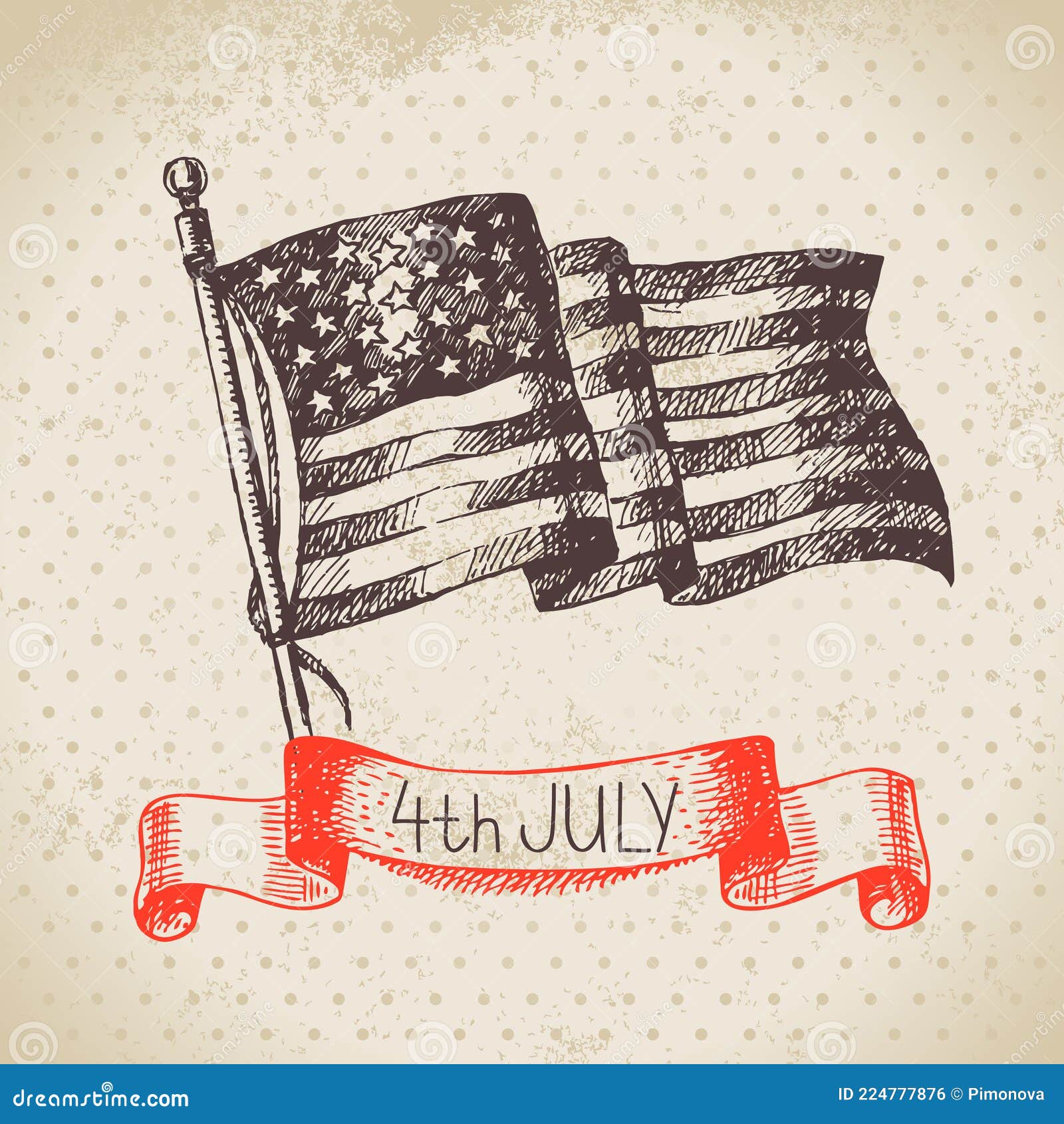 Continuous one line drawing 4th of July. Happy Independence Day concept.  Single line draw design vector graphic illustration. 24221720 Vector Art at  Vecteezy