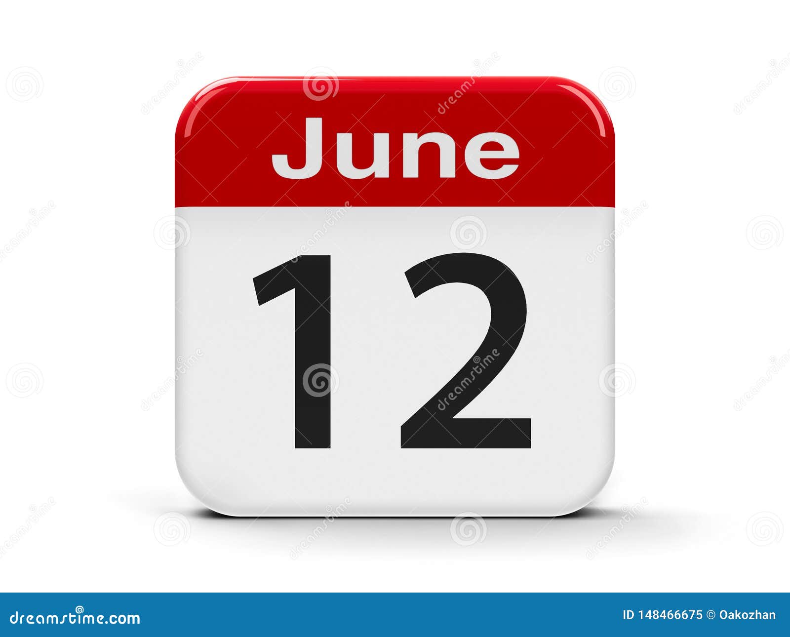 12th June Calendar Stock Illustration Illustration Of Number