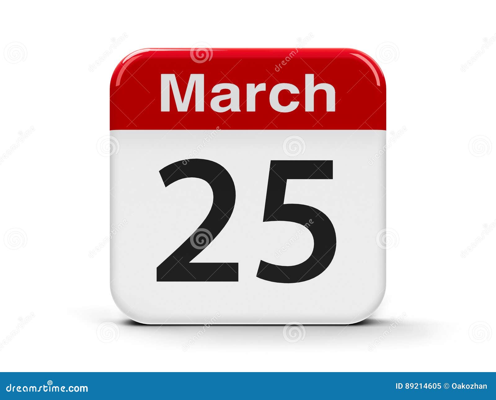 25th March stock illustration. Illustration of plan, icon 89214605