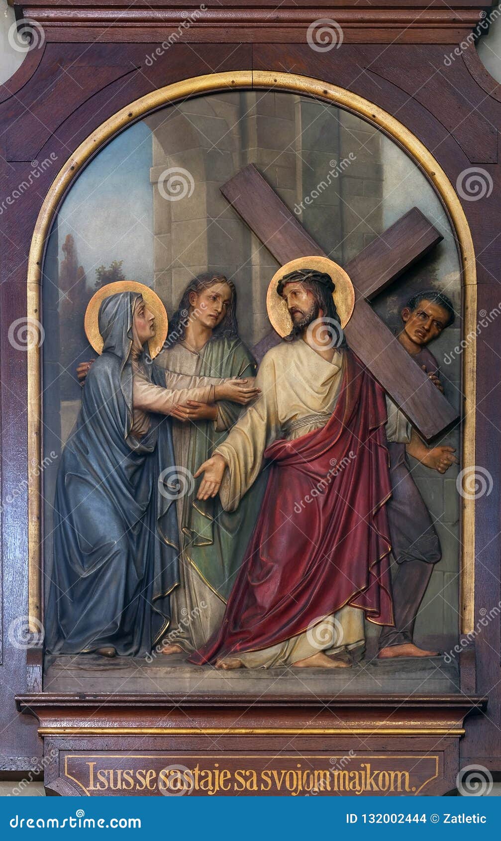 4th Stations of the Cross, Jesus Meets His Mother Stock Photo ...