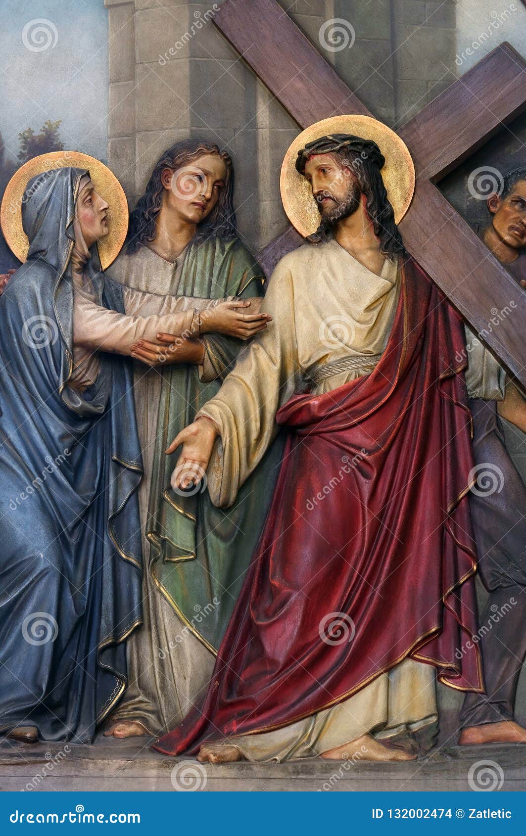 4th Stations of the Cross, Jesus Meets His Mother Stock Photo ...