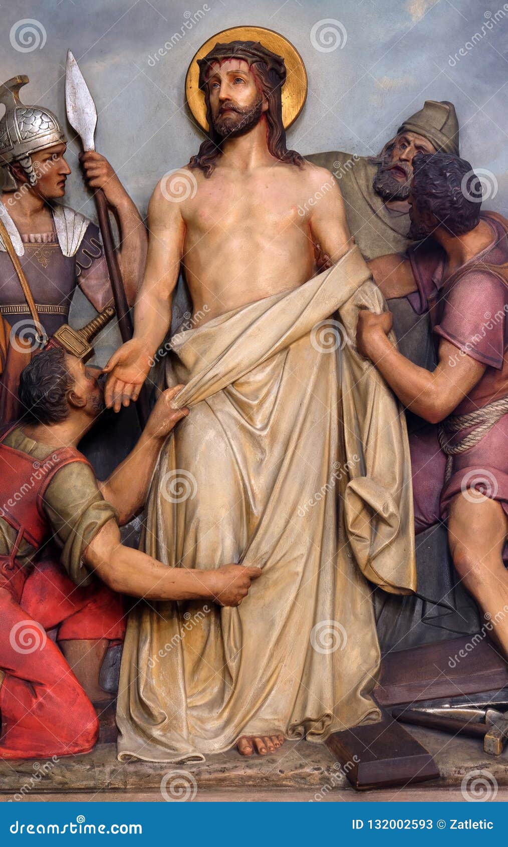 10th stations of the cross, jesus is stripped of his garments