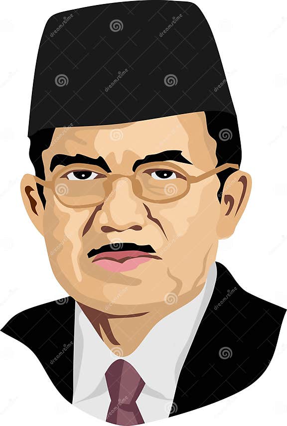 10th And 12th Vice President Of Republic Indonesia Vector Illustration