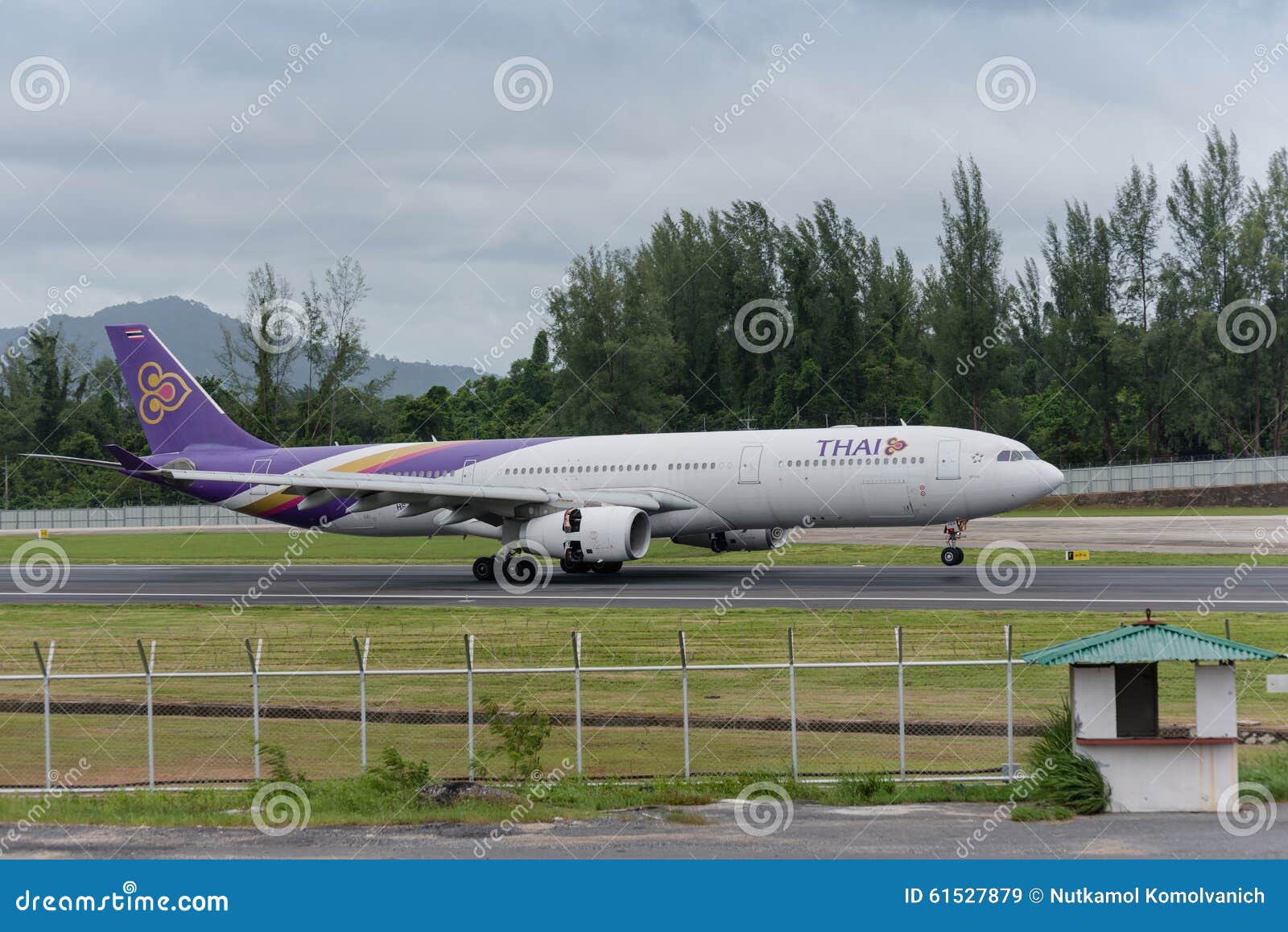 Thai Smile Airway Plane Landing At Phuket Airport