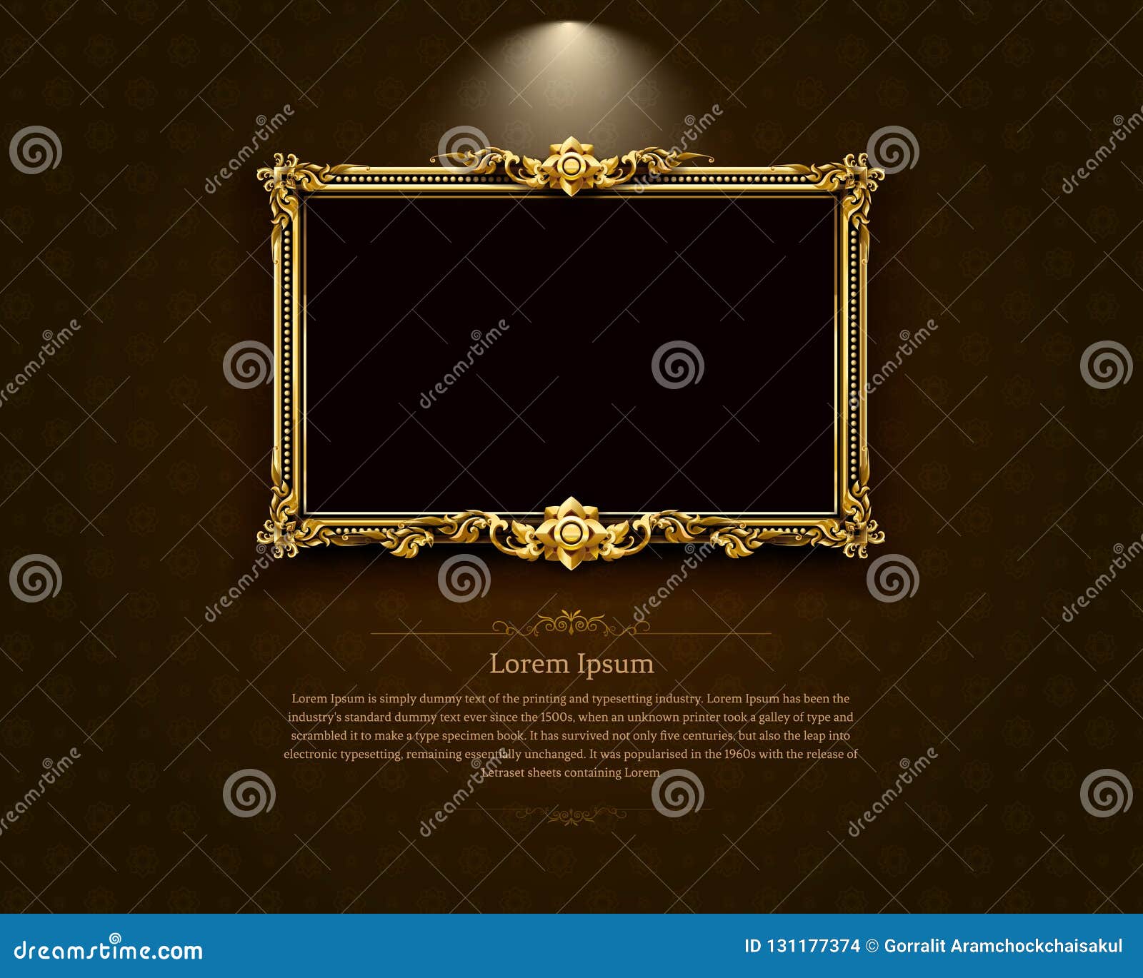 thai art frame border pattern