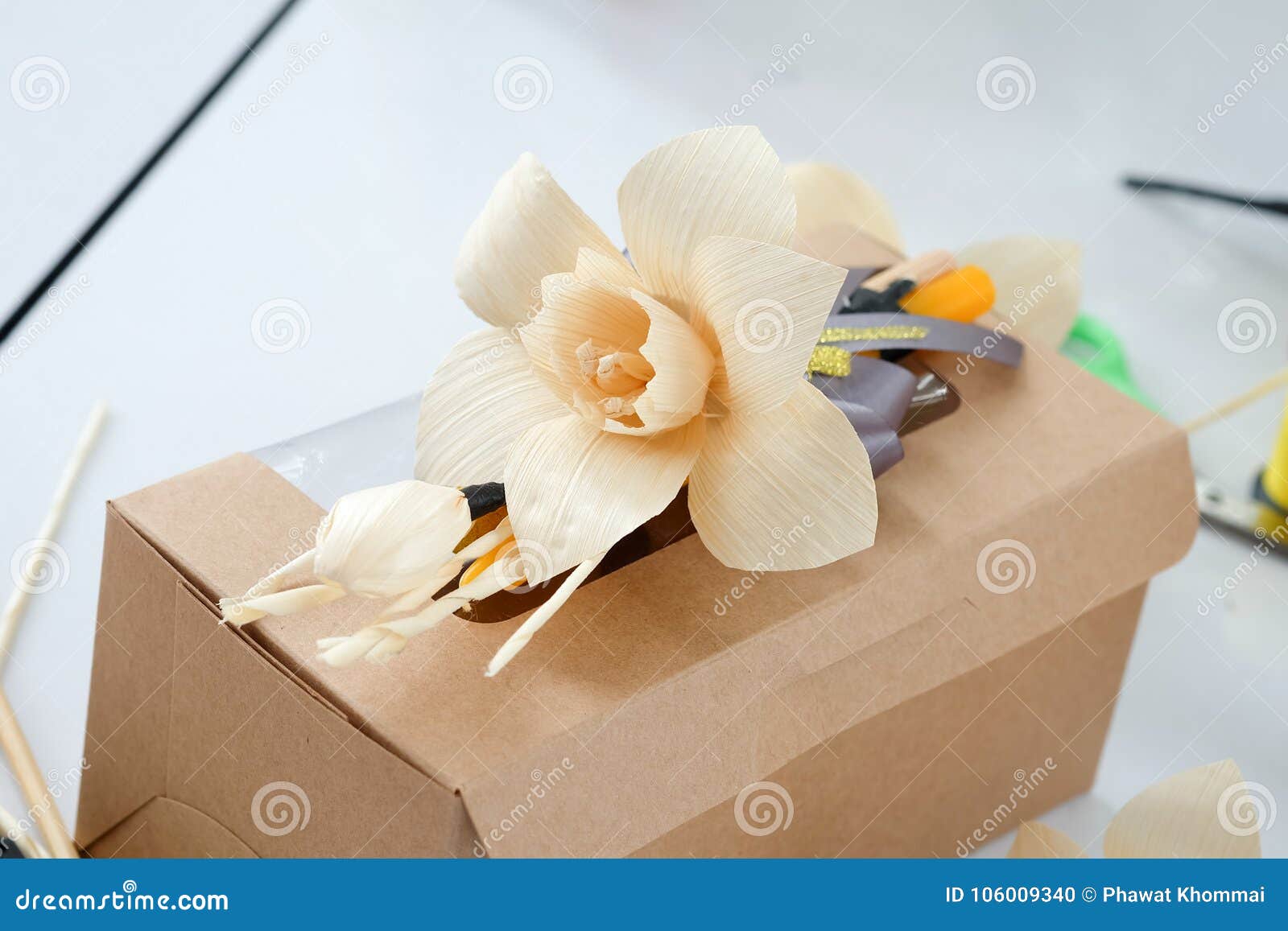 Artificial Funeral Daffodil Flower Stock Photo Image of chan, black