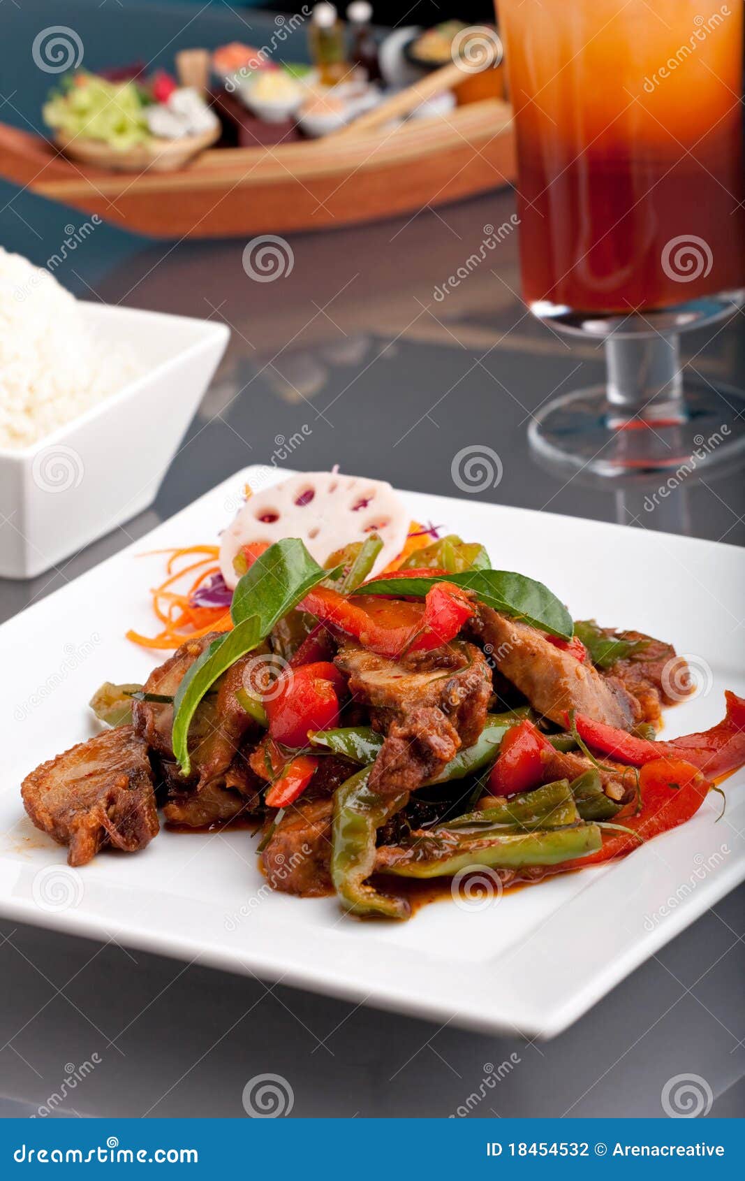 Thai Chile Basil Duck stock photo. Image of basil, jasmine 18454532