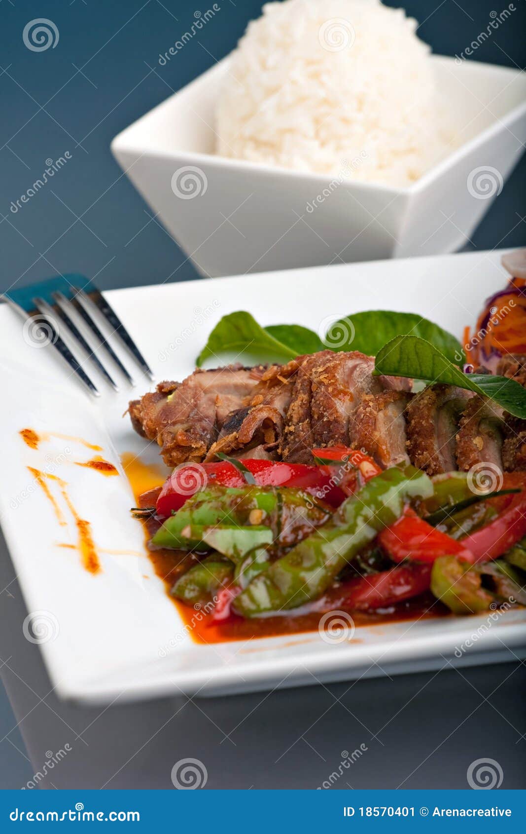 Thai Chile Basil Duck stock image. Image of fancy, asian 18570401