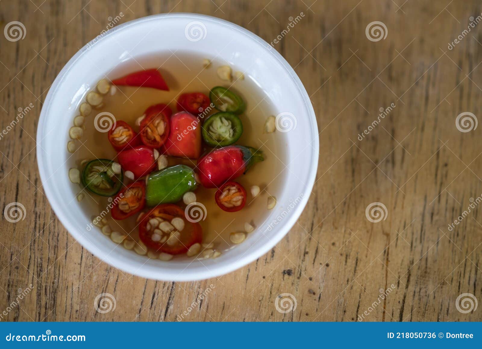 Thai Chili Fish Sauce in a White Cup Stock Photo Image of original