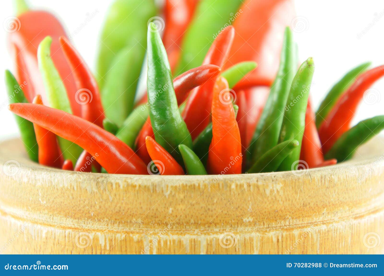 Thai Chili Style with Wooden Mortar Stock Photo Image of chilly