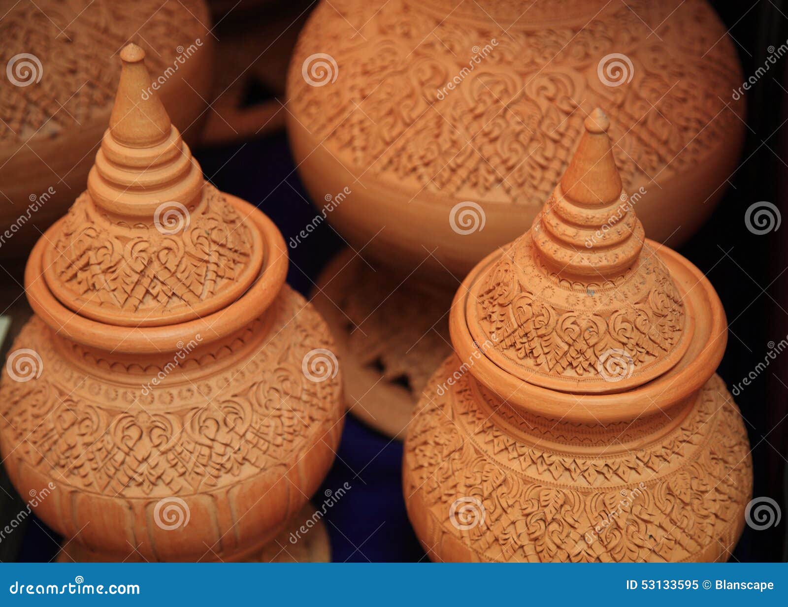 Thai Clay Pottery Made by Shaker Craft Stock Image Image of luxury