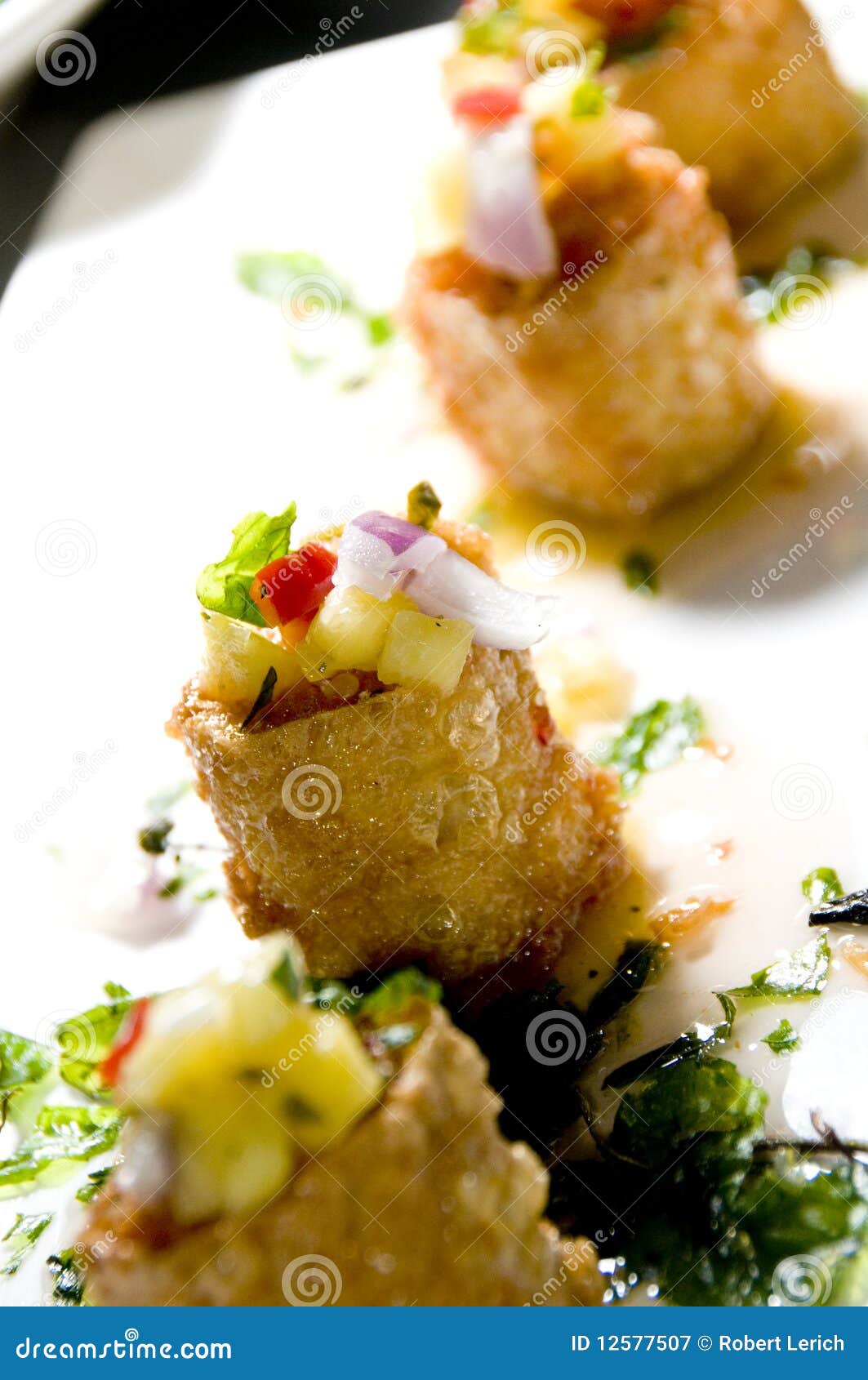 Thai crab cakes appetizer stock image. Image of thailand 12577507