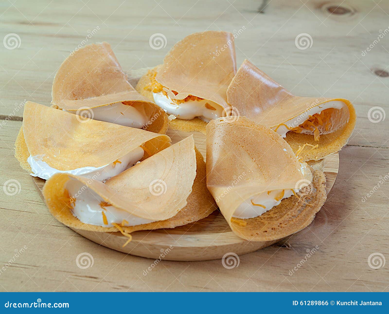 Thai Crispy Pancake stock photo. Image of brown, pancake 61289866