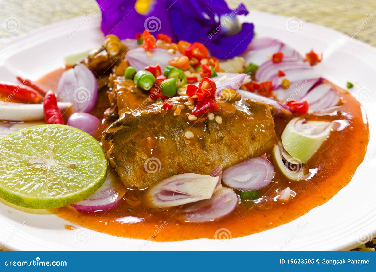 Thai Cuisine , Mackerel Fish Stock Image Image of prepared, dining