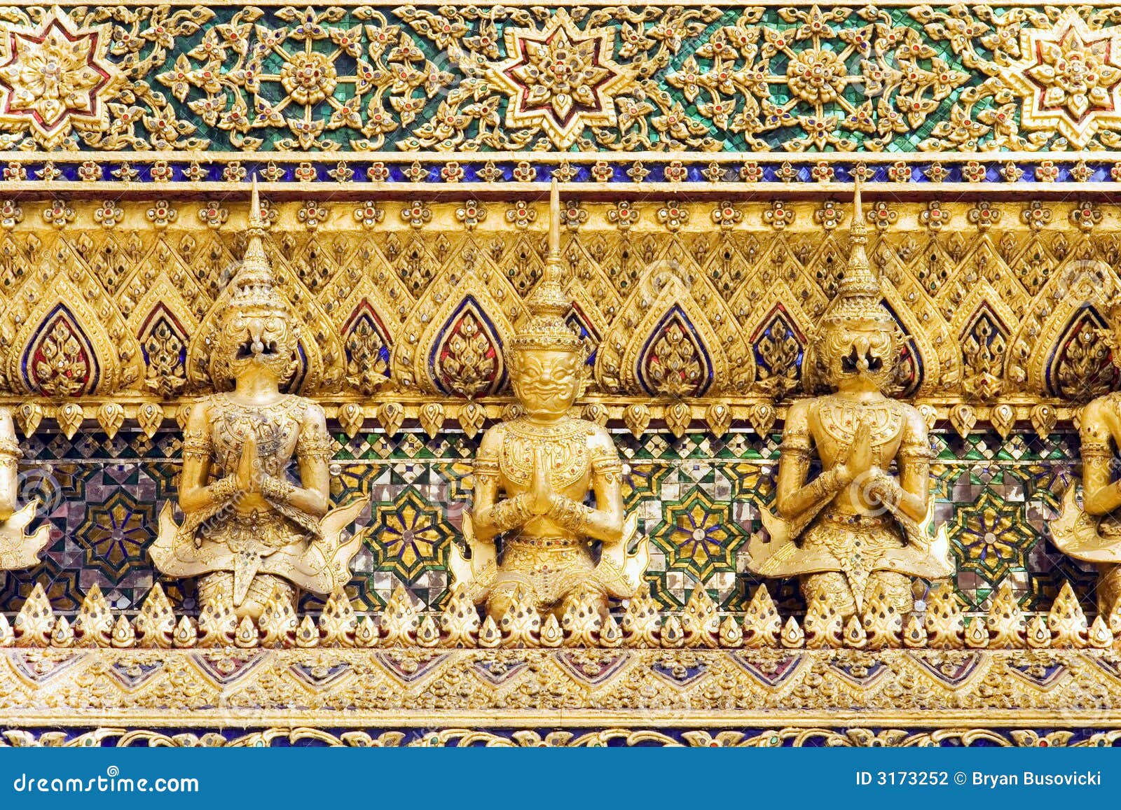 Thai Demon Guardian Statues Stock Photo Image of architecture
