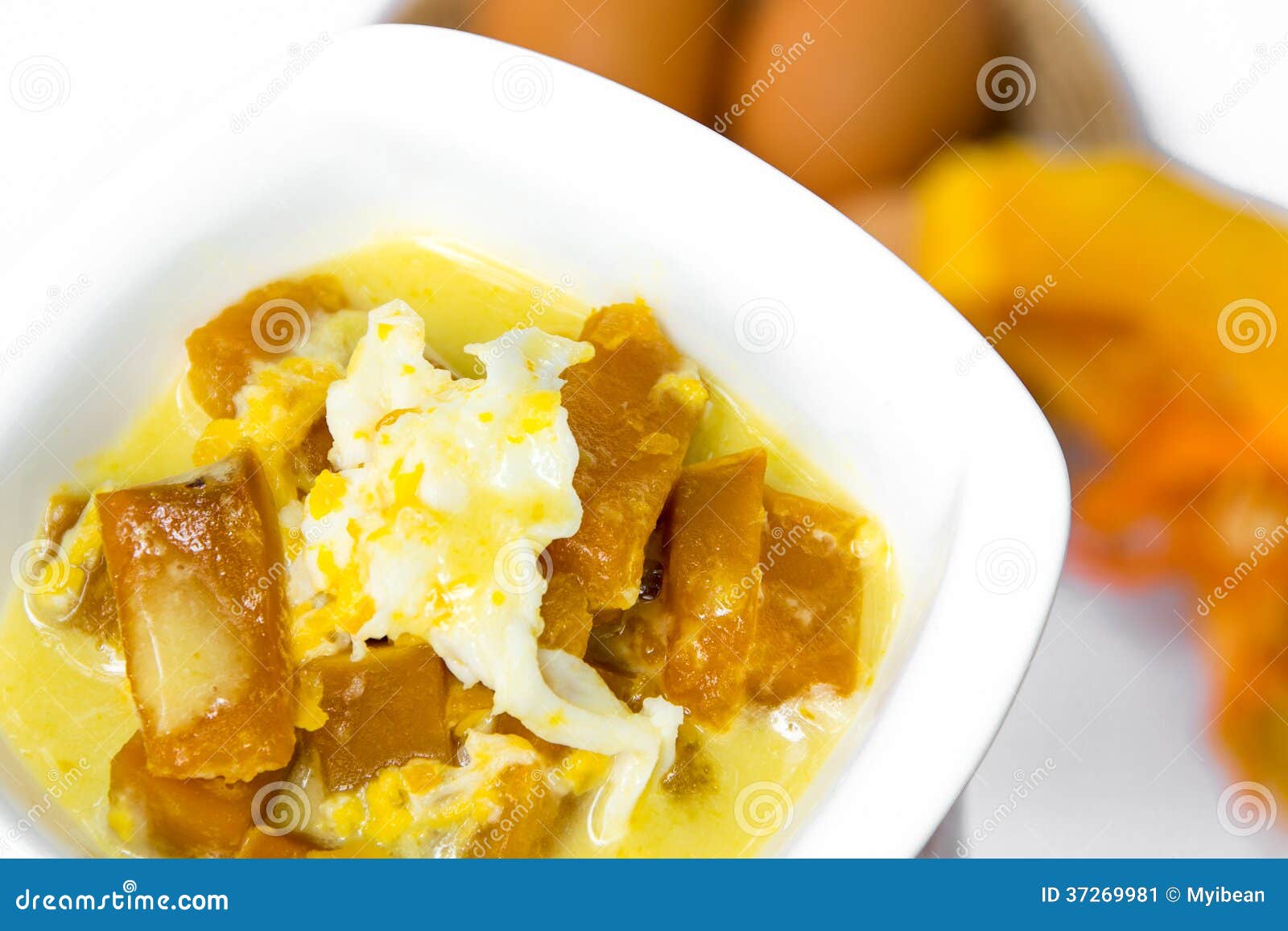 Thai Dessert,pumpkin in Coconut Milk Stock Image Image of style