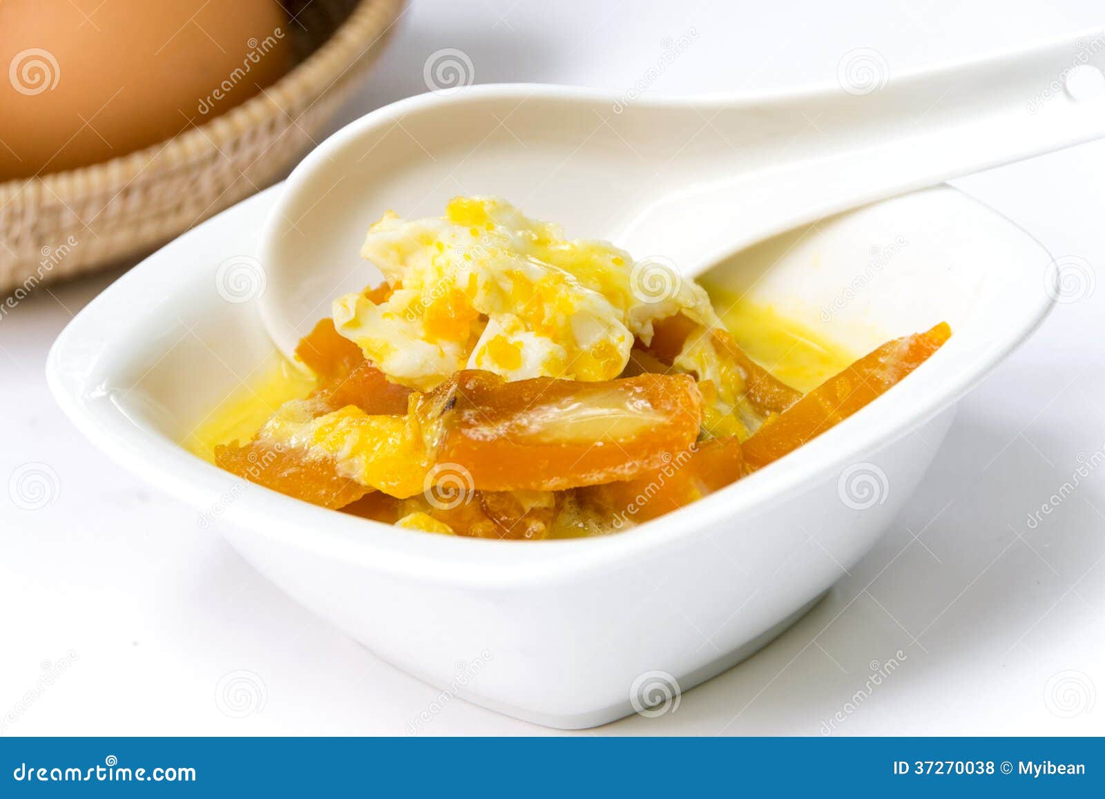 Thai Dessert,pumpkin in Coconut Milk Stock Photo Image of colors