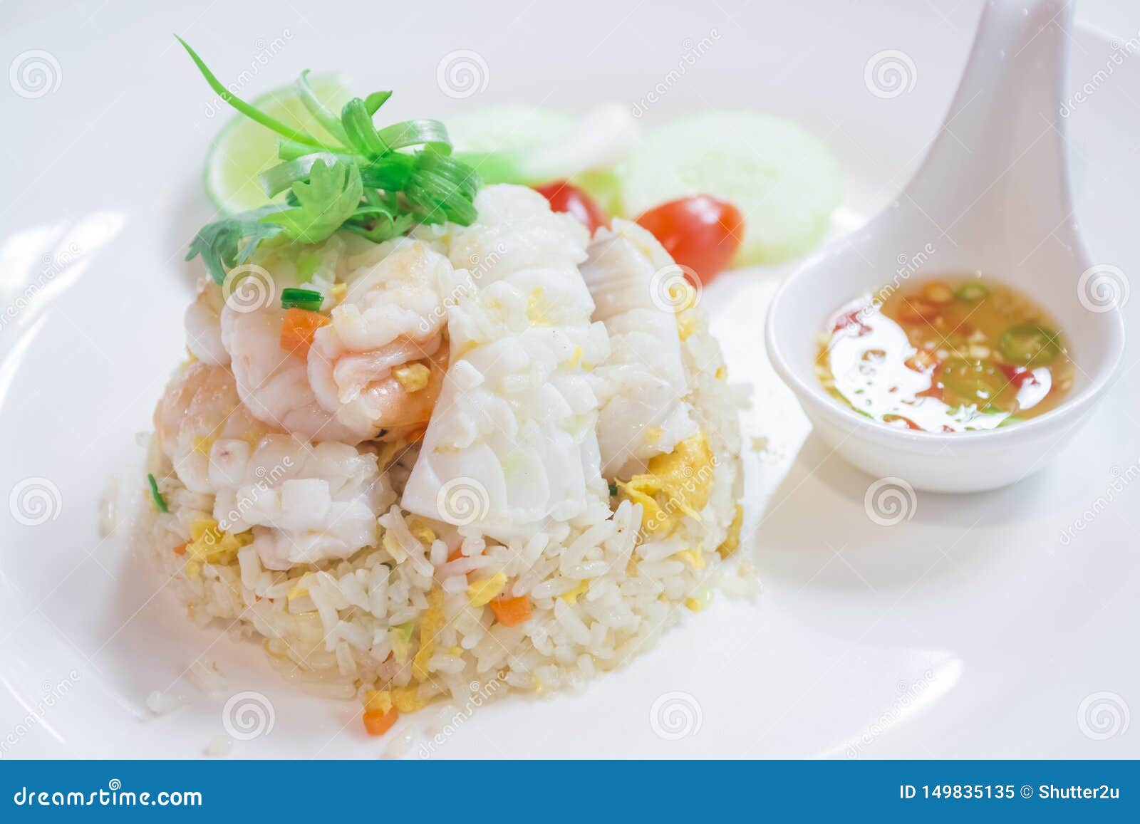 Thai Dishes Called Kao Pad, Stir Fried Rice Seafood, Chinese Food ...