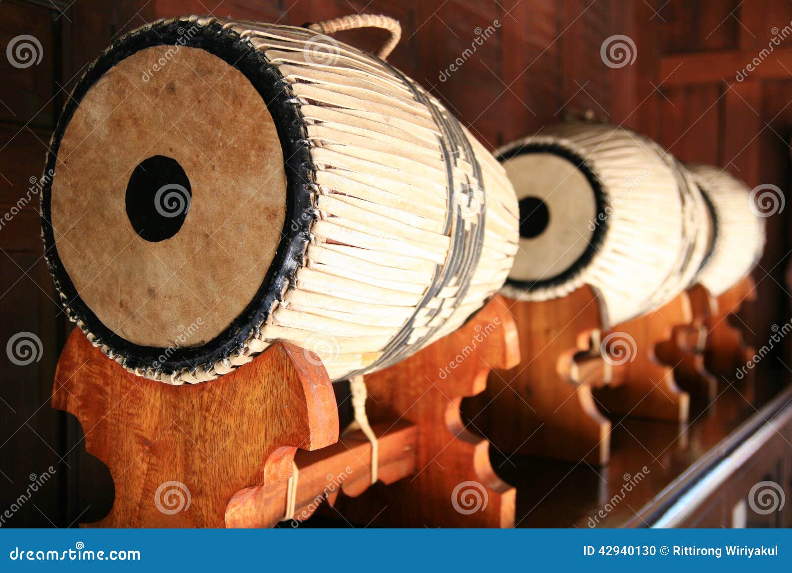 Thai drum stock photo. Image of instrument, taphon, conservation 42940130