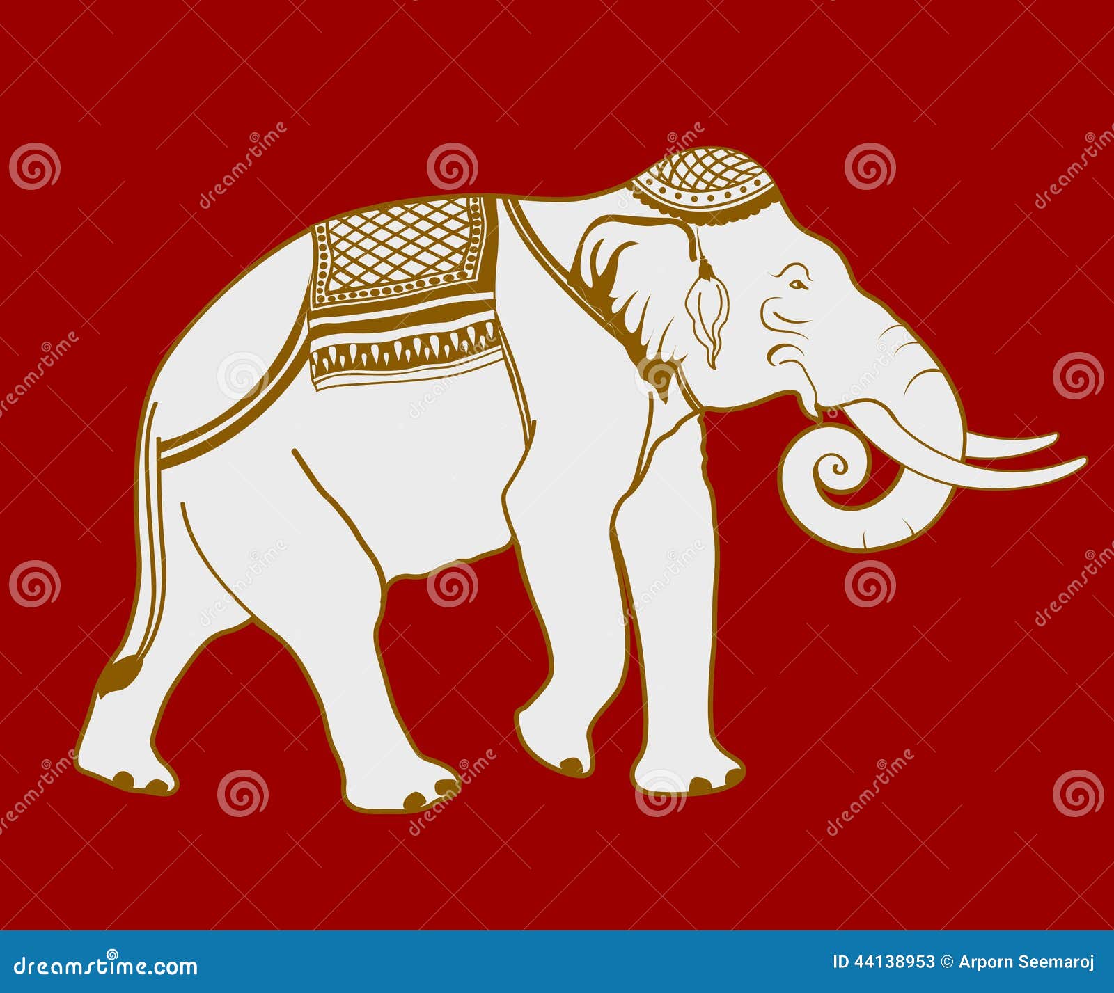 Thai Elephant stock vector. Illustration of interior - 44138953