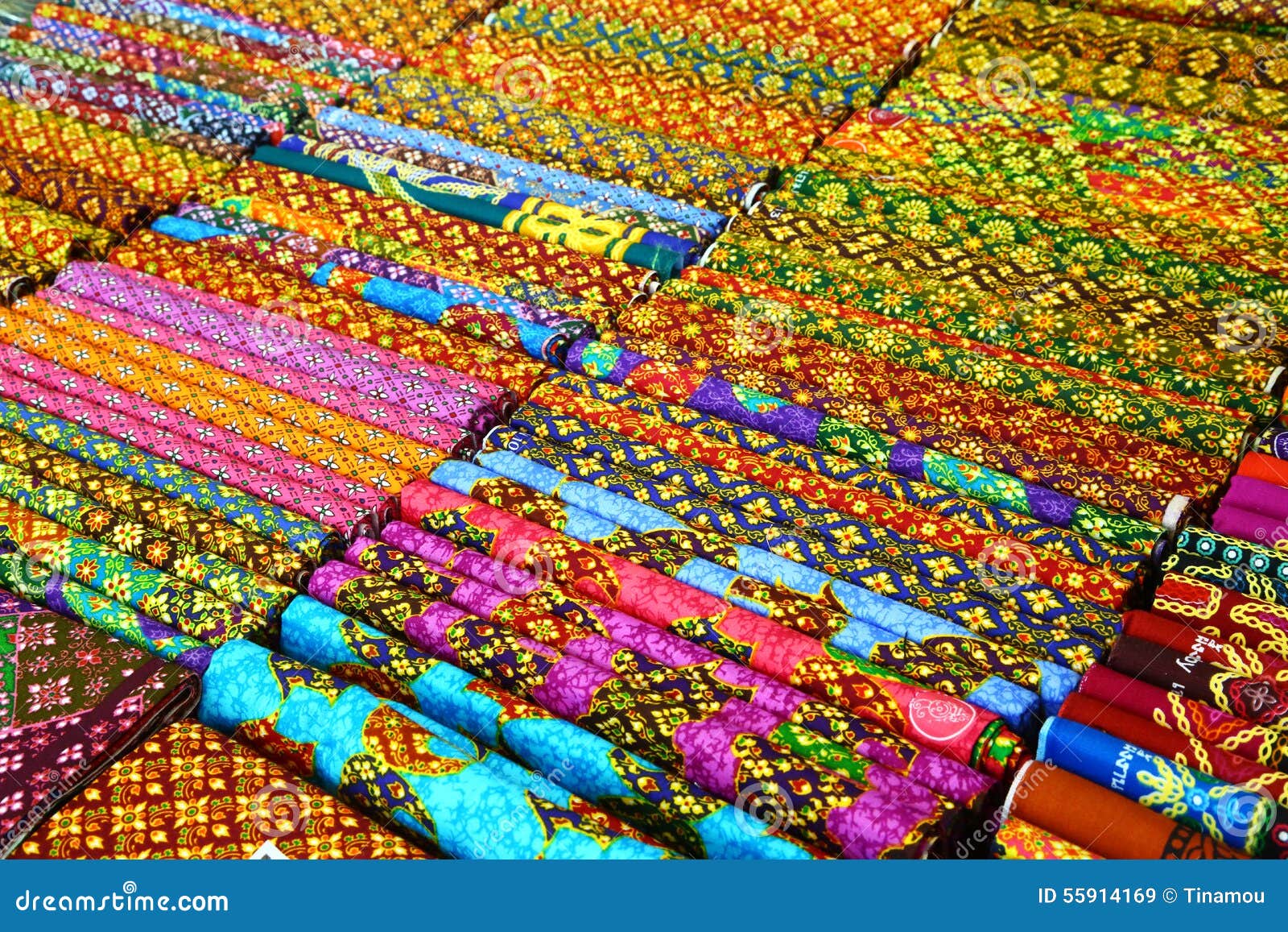 Thai fabrics stock image. Image of vendor, thai, retail 55914169