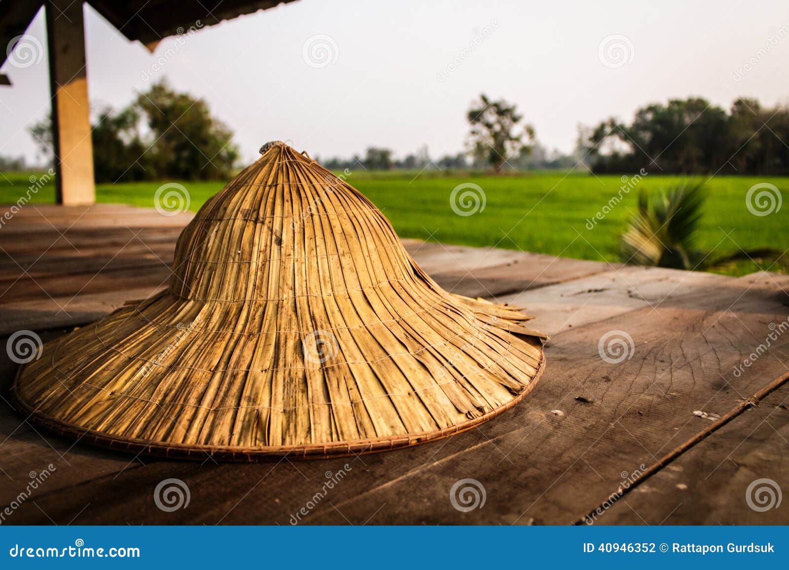 Thai Farmer Hat Stock Photo Image 40946352