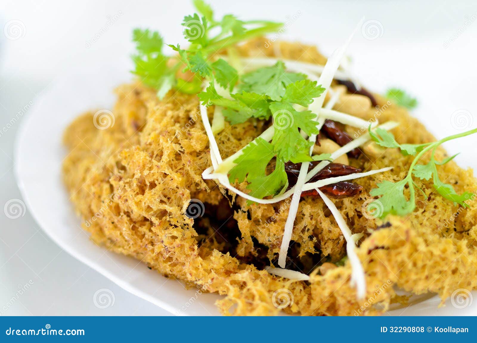 Thai Food Crispy Catfish Salad Stock Photo Image of lunch, oriental
