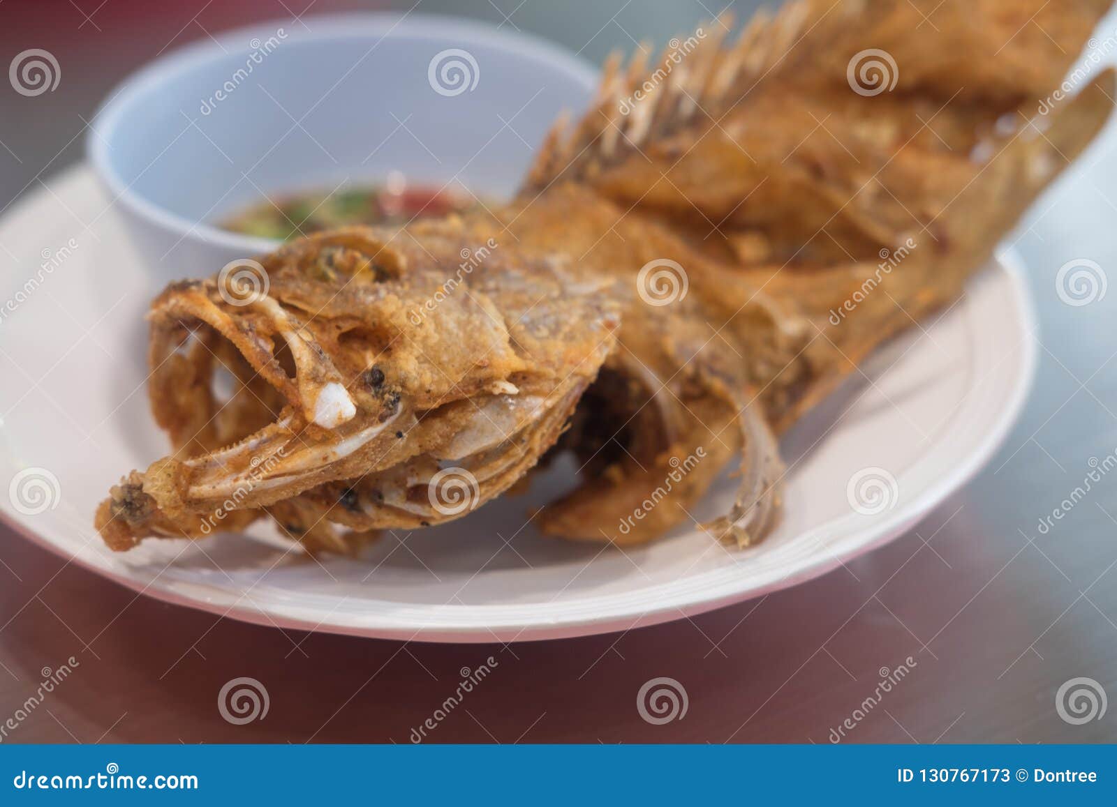 Thai Food Deep Fried Small Snapper Stock Image Image of dinner, meal