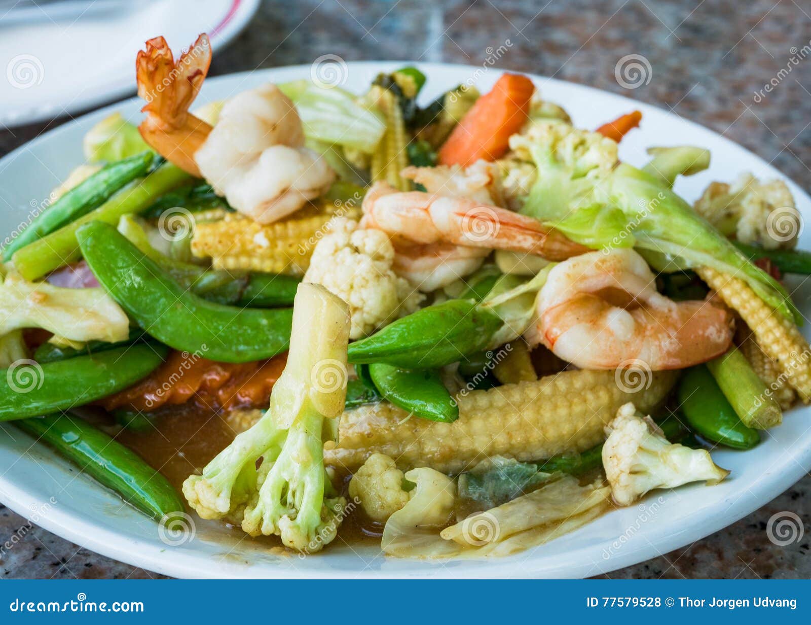 Thai Food, Stir Fried Vegetables Stock Photo - Image of ruam, stir