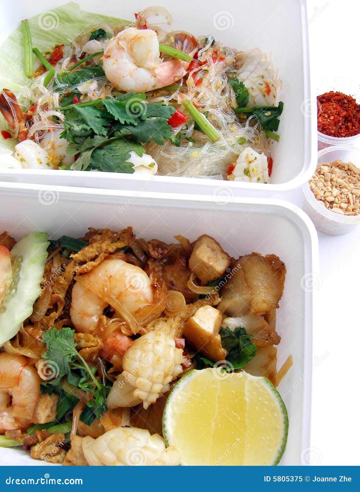 Thai Food Takeaway Dishes Royalty Free Stock Photo - Image: 5805375