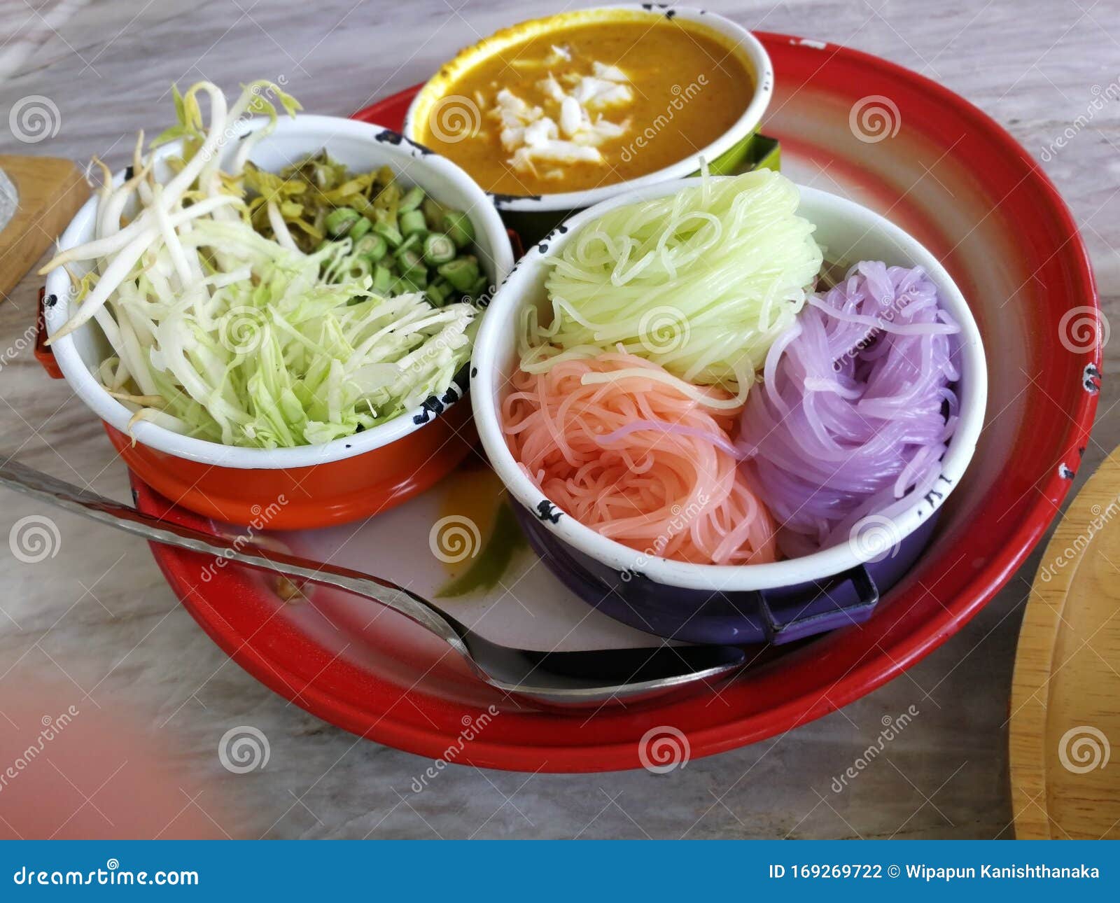 Thai food on tray stock photo. Image of vegetable, tray 169269722