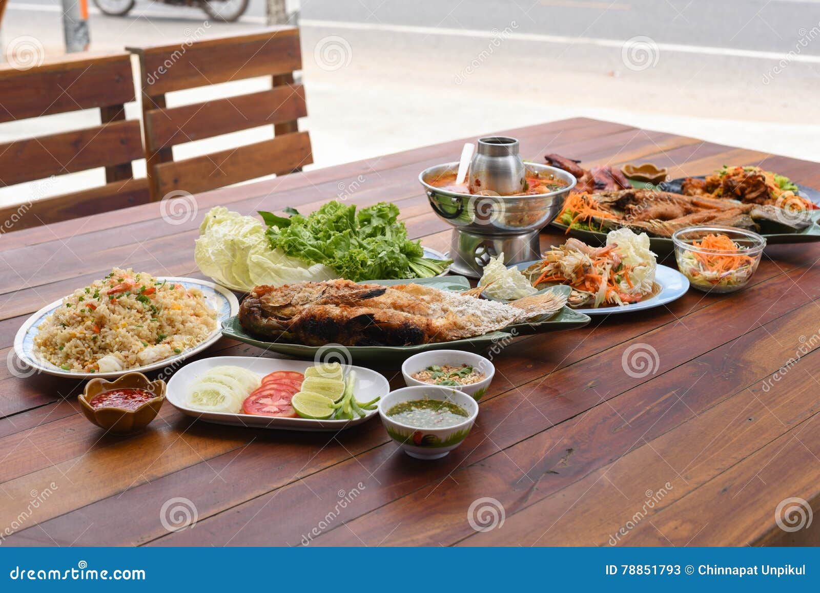 Thai foods stock image. Image of seafood, fresh, meat 78851793