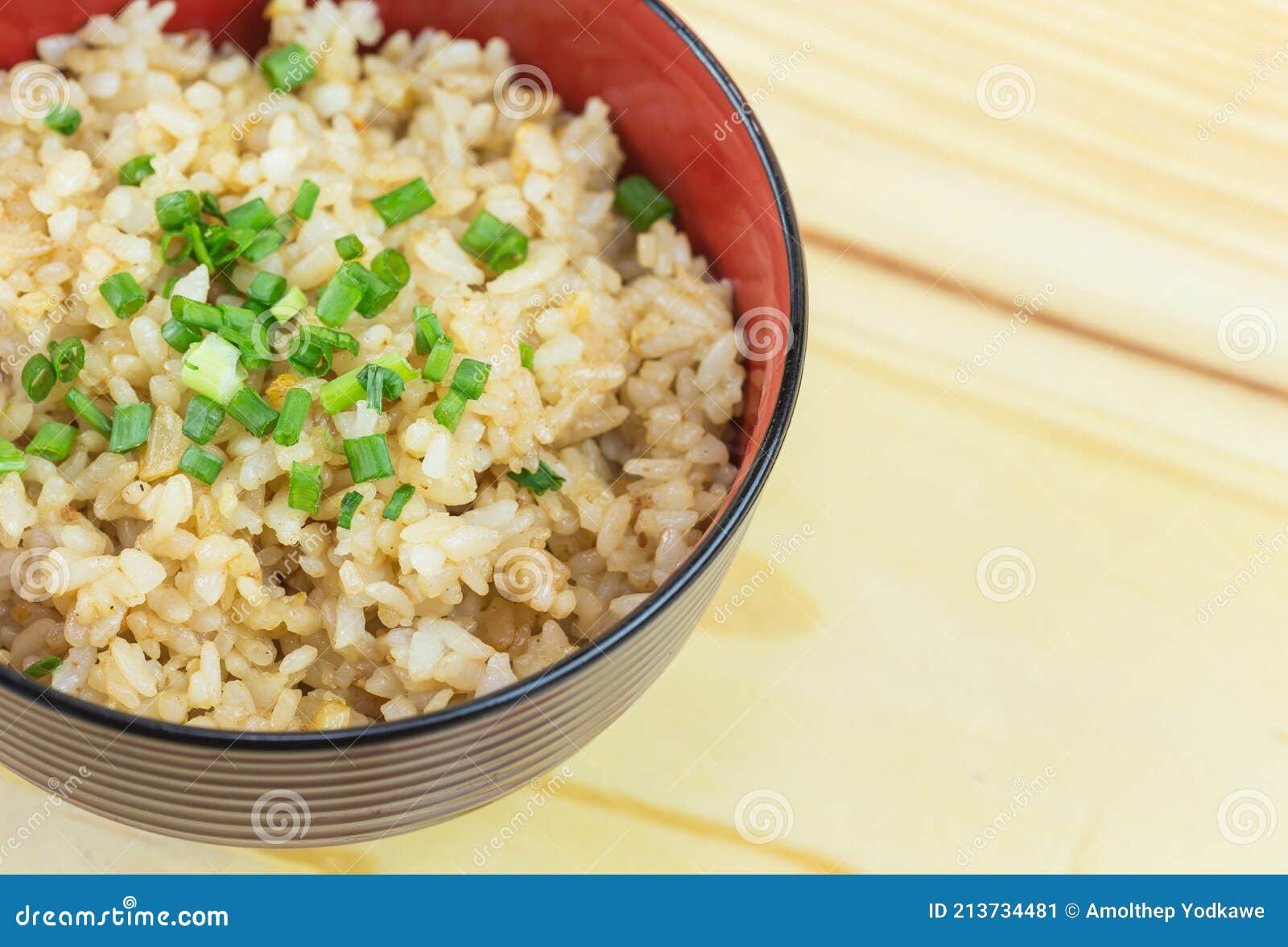 Thai Garlic Fried Rice with Vegetable on Top Stock Image Image of tasty, daal 213734481