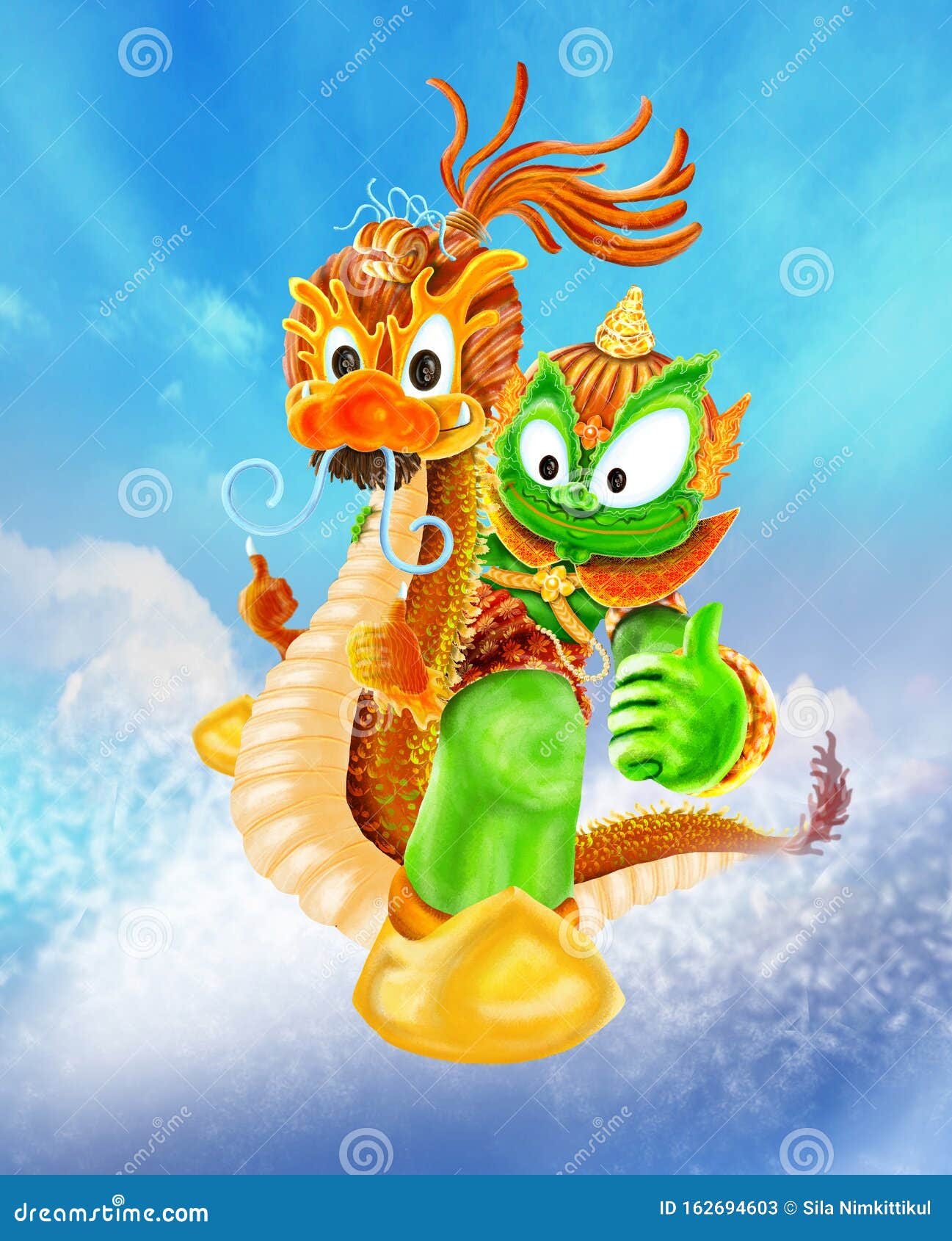 Thai Giant Riding Dragon To Flying Cartoon Character Design Has Background is Clound and the Sky Stock Illustration - Illustration of giant, cartoon: 162694603 Thai Giant Riding Dragon To Flying Cartoon Character Design Has Background is Clound and the Sky Stock Illustration - Illustration of giant, cartoon: 162694603