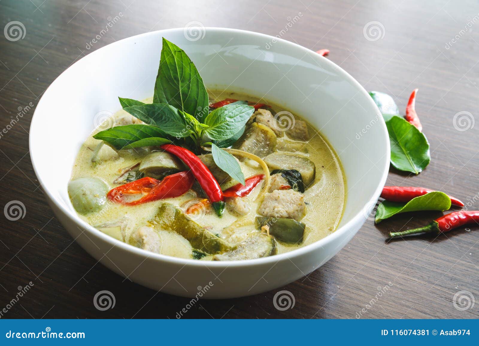 Thai Green Curry. stock image. Image of homemade, coconut - 116074381