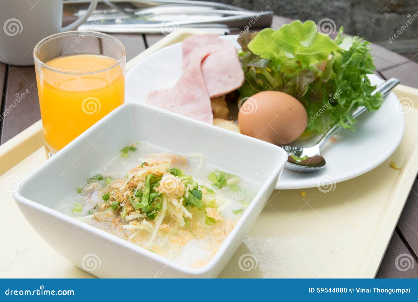 Thai Gruel and Vegetable Salad Stock Photo Image of palatable, supper