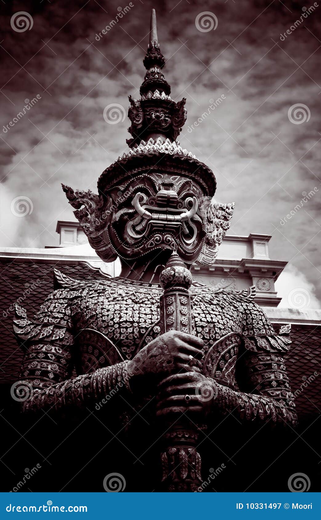 Thai guardian statue stock image. Image of decorated 10331497
