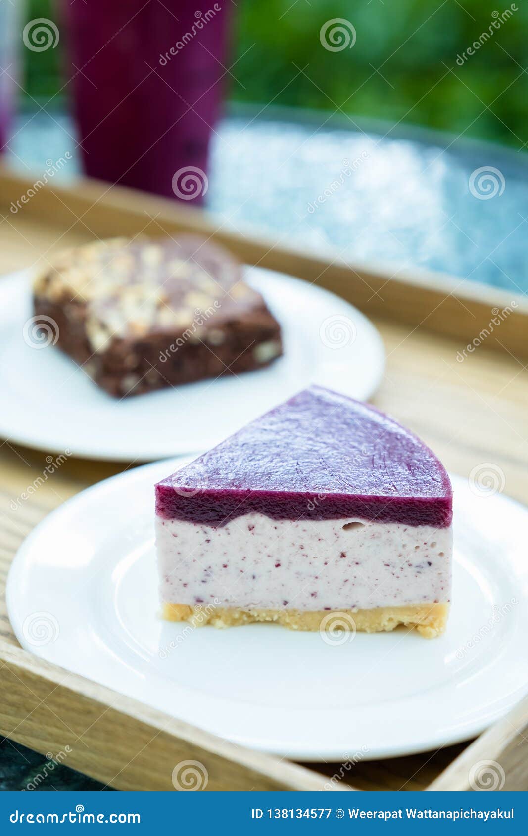 Thai Herbal Cake Makiang Cake Stock Image - Image of dairy, purple ...