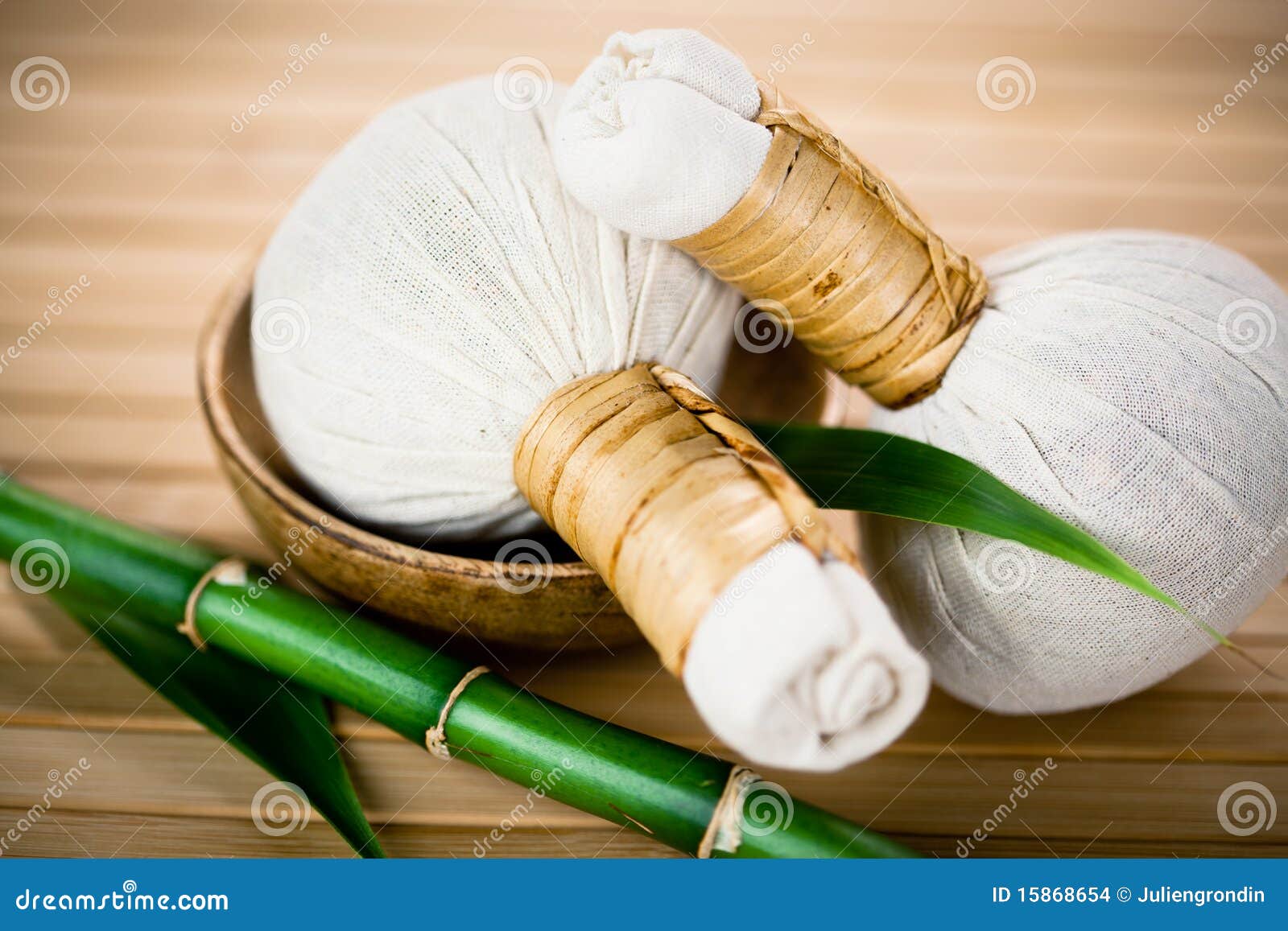 Thai Herbal Massage Pads stock photo. Image of stamps 15868654