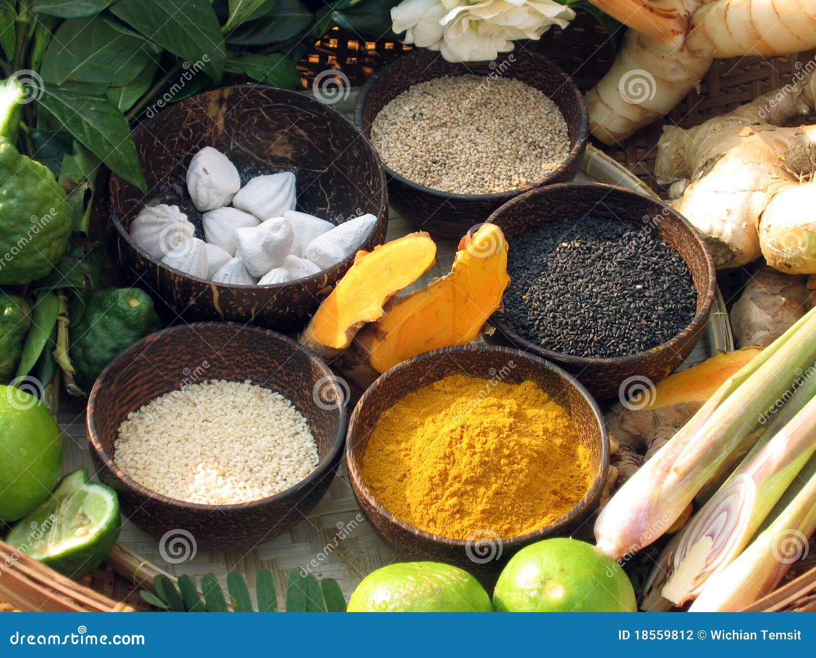 Thai Herbs stock photo. Image of clay, lemongrass, sesame 18559812