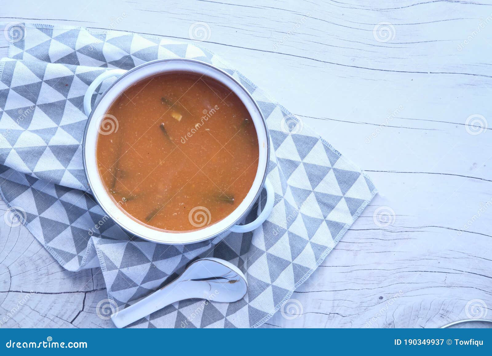 Thai Hot Spicy Soup in Bowl on Table Stock Image Image of chili