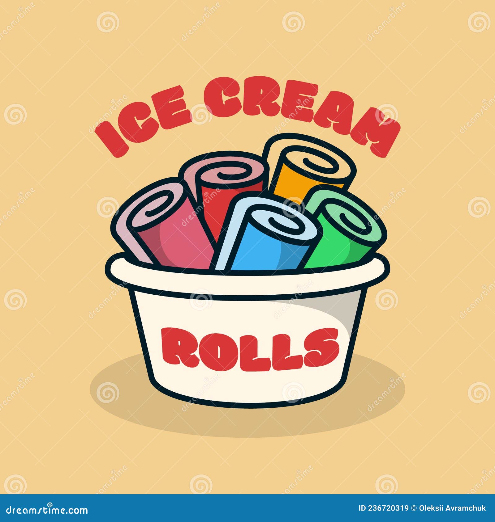 Ice Cream in a Circle Logo PNG Vector (AI) Free Download