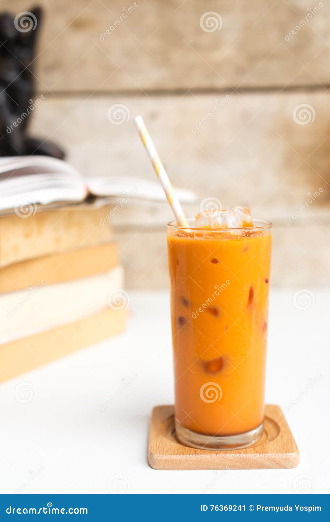 Thai iced tea stock image. Image of served, delicious 76369241