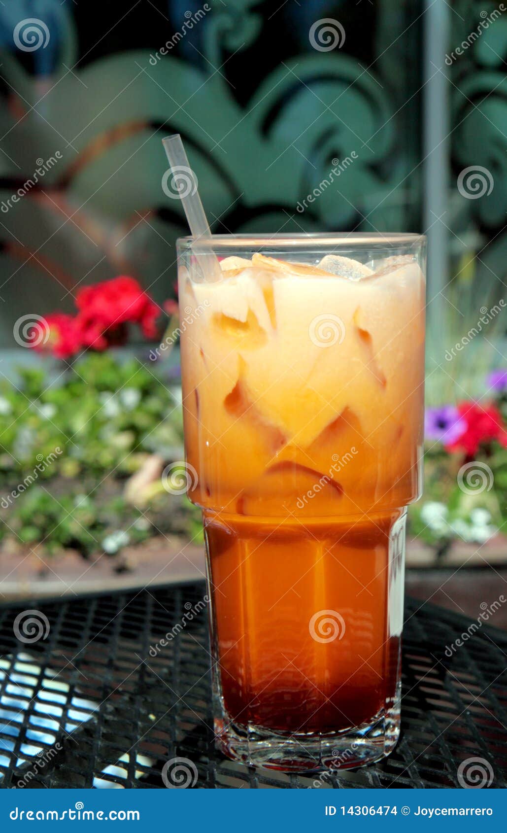 Thai Iced Tea in Tall Glass Stock Photo Image of thai, thirst 14306474