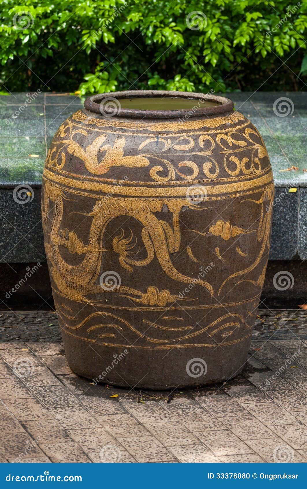Thai jar stock photo. Image of decor, ceramic, potter 33378080