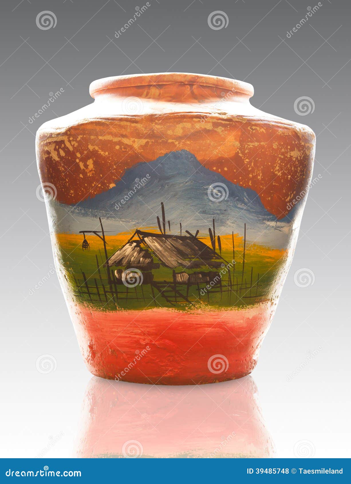 Thai Jar stock photo. Image of ceramic, blue, intricate 39485748
