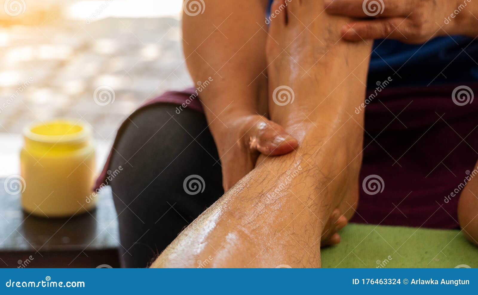 Thai Massage Foot Massage Relaxing Massage In The Massage Stock Photo