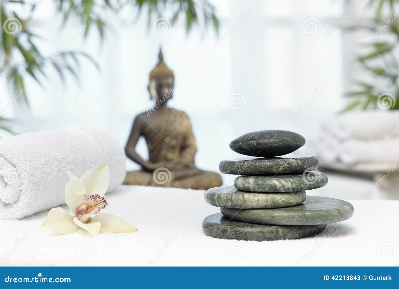 Thai Massage with Massage Stones Stock Image Image of namaste, thai