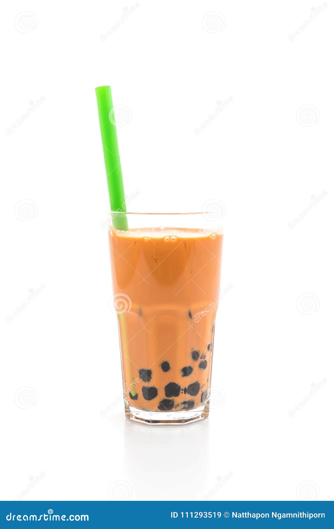 Thai Milk Tea With Bubble Stock Image. Image Of Party - 111293519